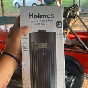 Holmes Mini Tower Fan with Clock